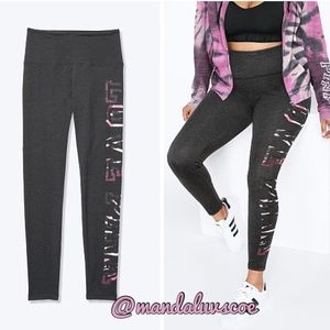 💗VS PINK GREY PURPLE TIE DYE LOGO LEGGINGS